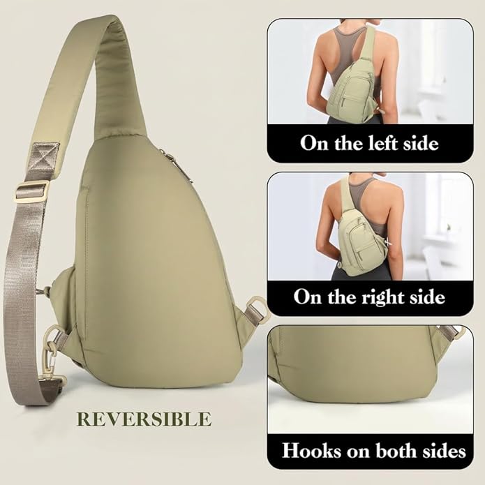 Sling Bag for Women, Anti-Theft RFID Nylon Crossbody Purse with Adjustable Strap for Travel & Shopping