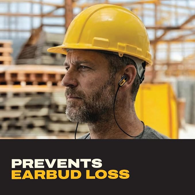 DEWALT Anti-Loss Lanyard for TWS & TWS ANC Earbuds – Durable Safety Cord for Secure Fit and Easy Access, Detachable Neck Strap Compatible with DEWALT Wireless Earbuds, Pro Accessories