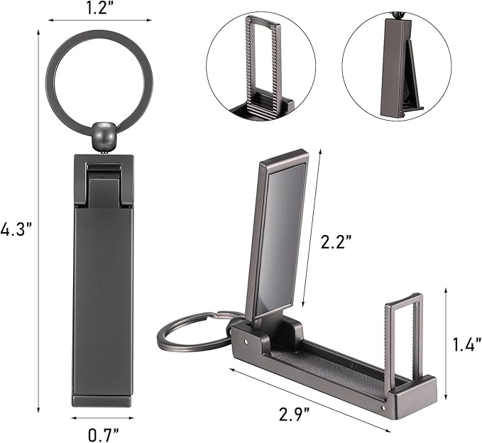 Hotop 3 Pieces Purse Hook for Table Instant Bag Hook Hanger, 2-in-1 Handbag Table Holder Hanger Set Mobile Phone Holder Foldable Storage Stylish Swivel Design for Women Desk(Silver, Gun-Black, Gold)