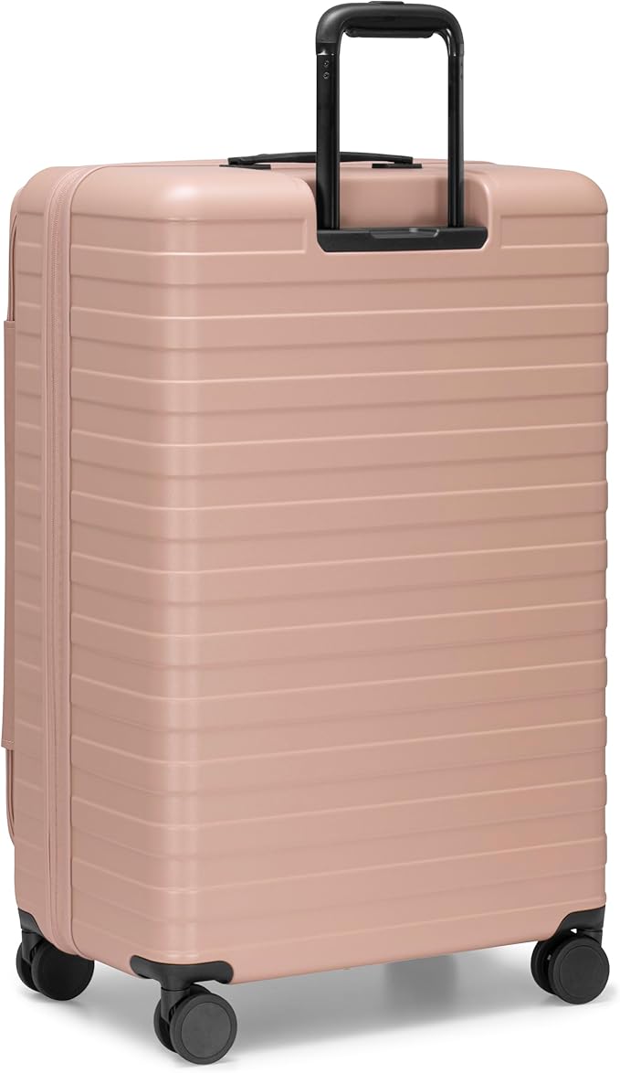 Traveler's Choice Novia Top Opening Expandable Polycarbonate Luggage with Spinner Wheels, Pink, 30-Inch Large