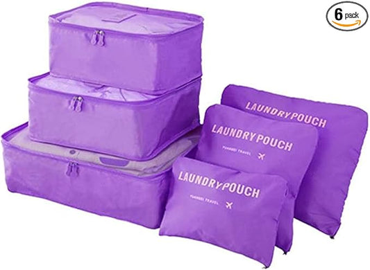 Portable Packing Cubes - Perfect Luggage Organizer Bags, Packing Cubes for Suitcases, Compression Packing Cubes, Travel Bags Organizer for Luggage, Luxurious Travel Cubes, Purple