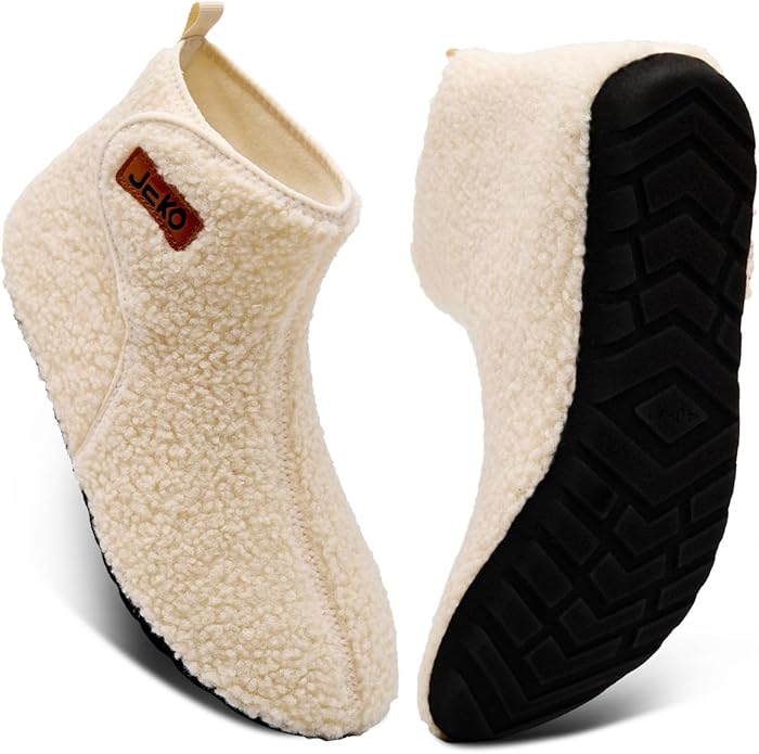 UUBARIS Bootie Slippers for Women Men Furry Warm House Sock Shoes For Indoor Outdoor Travel