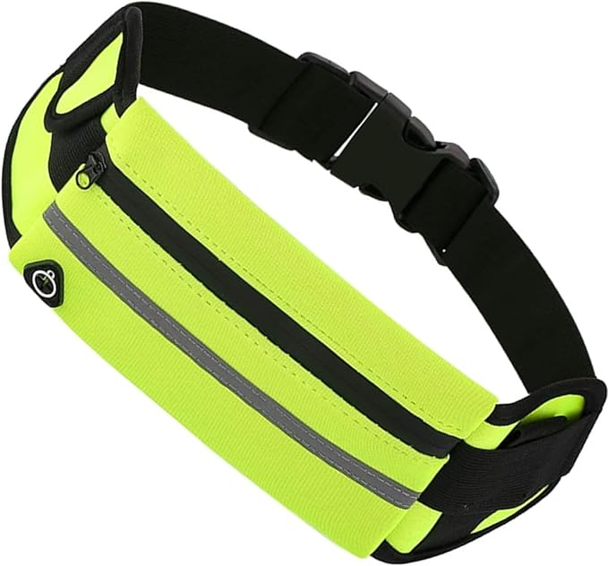 Anti-Theft Invisible Waist Bag, money belt for travel women hidden, hydration belts with water bottle (1, Green)