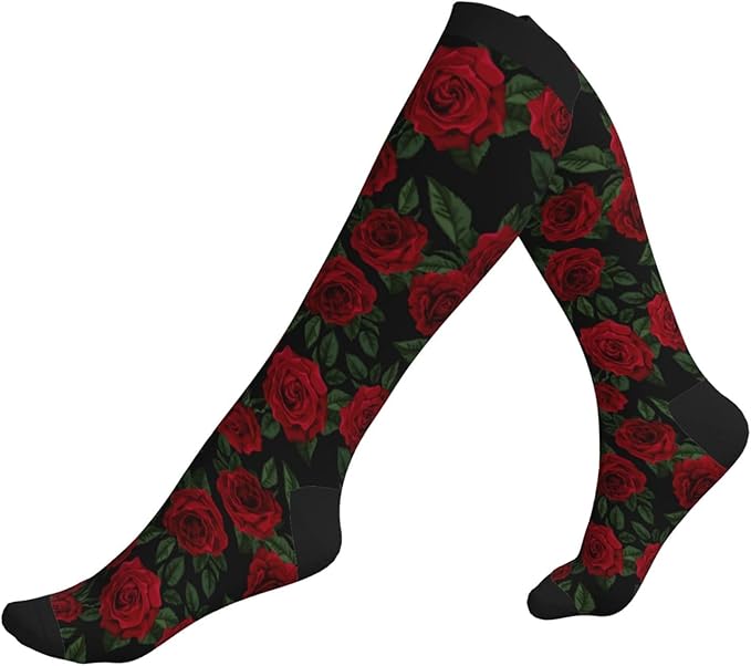 Compression Socks Knee High Circulation Support Socks For Women Men Athletic Running Work Hiking Cycling Travel