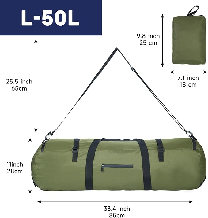Arxus Duffle Bag for Travel 30L/50L/90L Extra Large Luggage Heavy Duty Duffel Bat Bag for Men Sports
