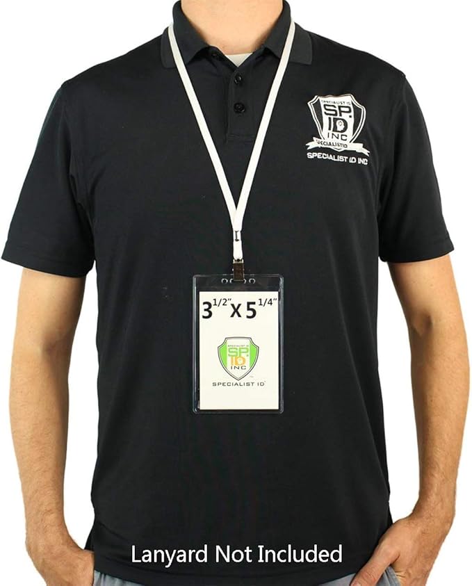 Premium Heavy Duty 3 1/2" X 5 1/4" Extra Large Event Badge Holder (4X6 Outside) by Specialsit ID, Sold Individually