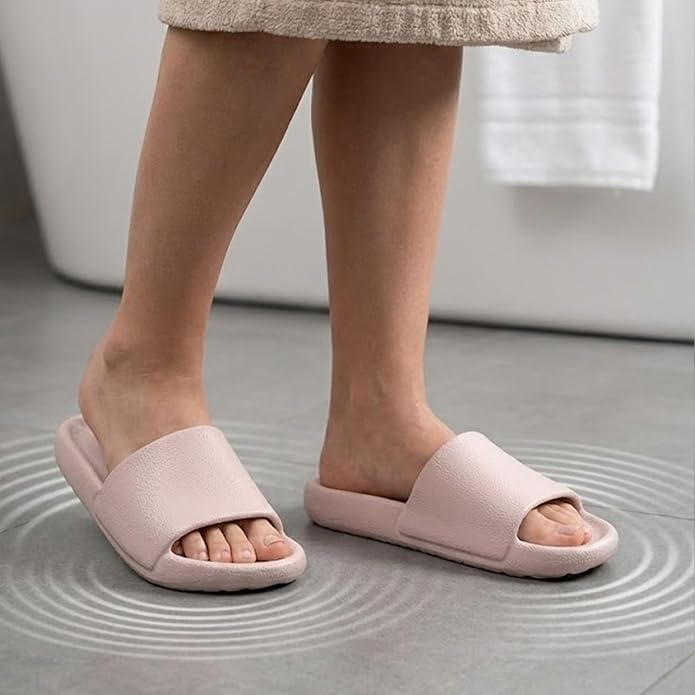 Shower Shoes for Women & Men - Non-Slip House Slippers - Cloud Comfort Slides - Quick-Dry, Arch Support - Perfect for Bathroom, Beach, Pool, Travel