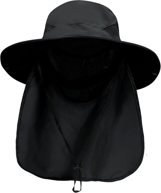PFFY Sun Bucket Hats for Men Women 3” Wide Brim UPF 50+ Fishing & Beach Hat