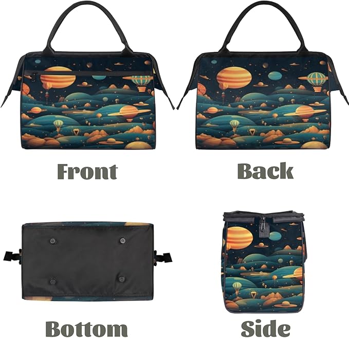 Space Planets Overnight Weekender Bag for Women Men Travel Duffel Bags Waterproof Luggage Carry on Sports Yoga Gym Bag