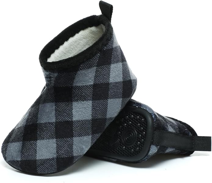 ditont Toddler Slippers Non-Slip Lightweight Comfortable Kids Indoor Grip House Home Shoes for Boys Girl