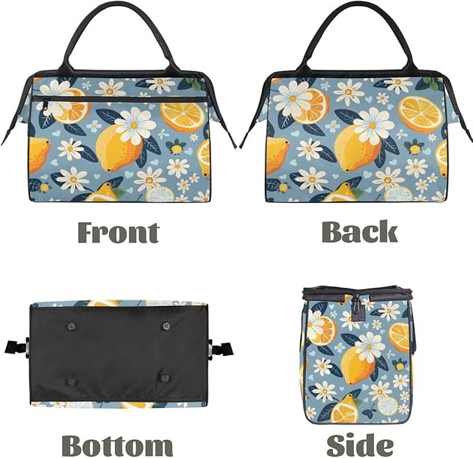 Lemon Overnight Weekender Bag for Women Men Travel Duffel Bags Waterproof Luggage Carry on Sports Yoga Gym Bag