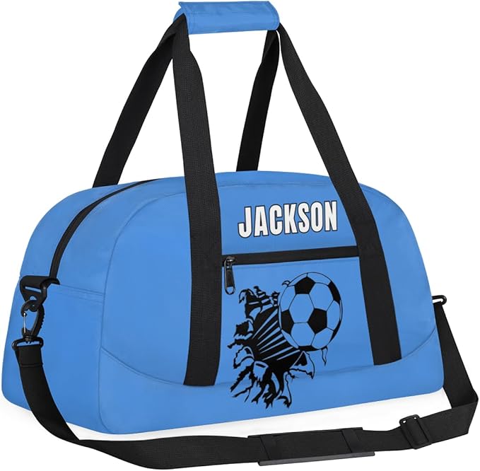 Custom Gym Duffel for Kids Boys,Personalized Duffel Bag Overnight Bags for Travel Weekender Practice Basketball