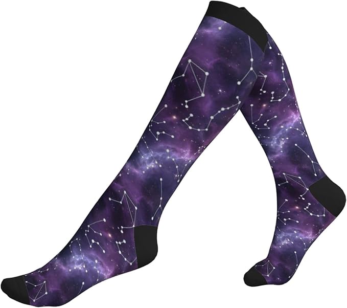 Compression Socks Knee High Circulation Support Socks For Women Men Athletic Running Work Hiking Cycling Travel