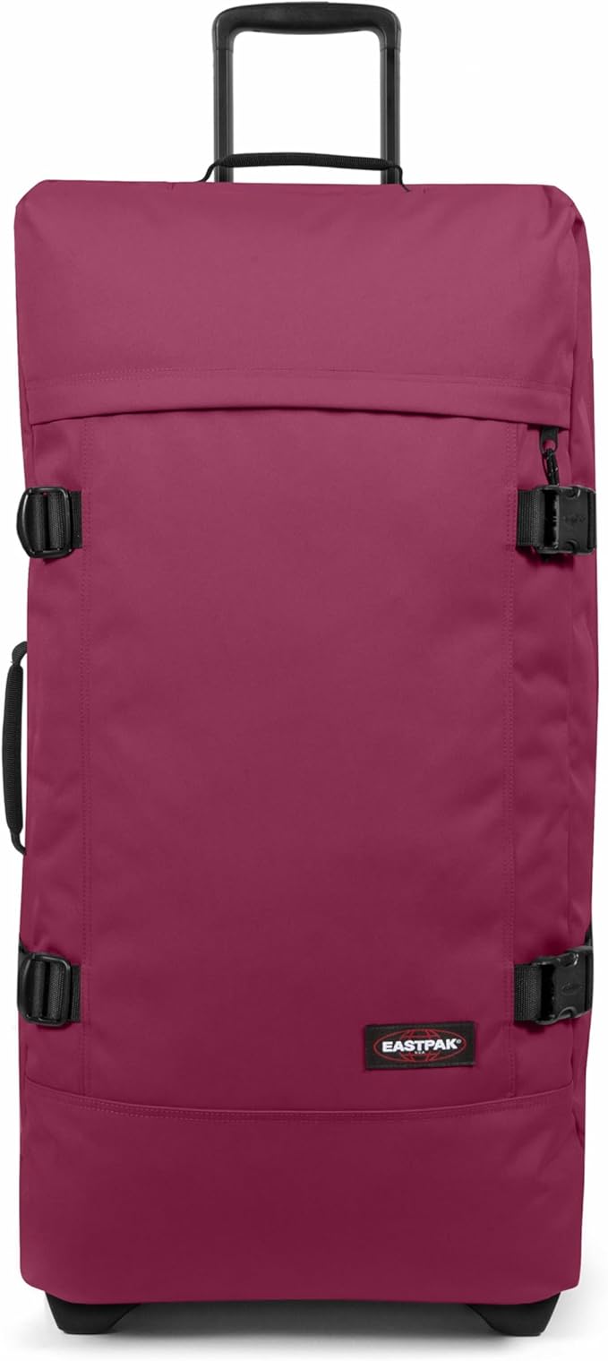 EASTPAK Tranverz L – 121L Medium Wheeled Luggage with Dual Compartments, TSA Lock, Compression Straps & Smooth-Wheeling System, Wine Burgundy