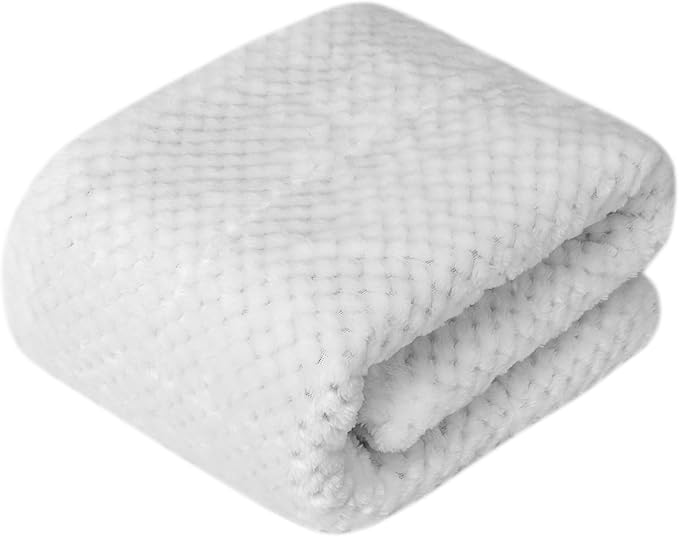 Fuzzy Sherpa Reversible Blanket for Baby, Soft Warm Cozy Coral Fleece Toddler, Infant or Newborn Reversible Blanket for Crib, Stroller, Travel, 40”×60”, Cream