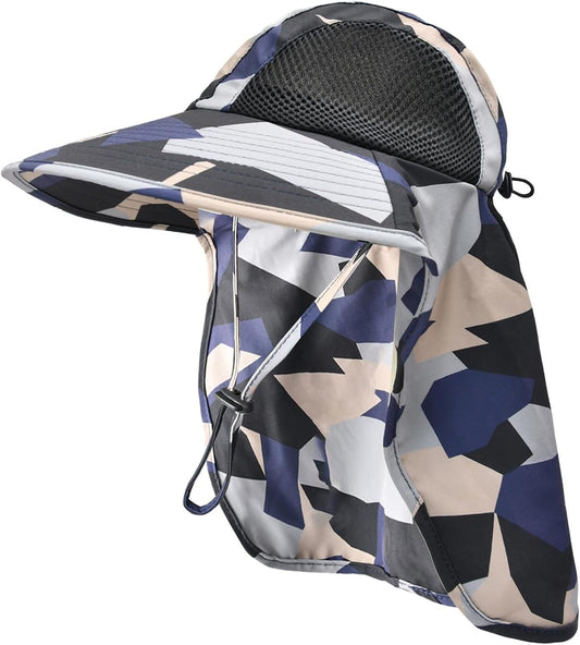 Sun Hat for Men Women with Neck Flap,UPF 50+ UV Protective Hiking Fishing Hats,Wide Brim Sun Hat for Women&Men