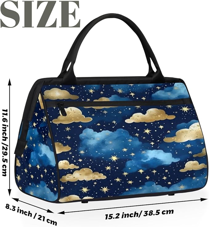 Clouds Overnight Weekender Bag for Women Men Travel Duffel Bags Waterproof Luggage Carry on Sports Yoga Gym Bag