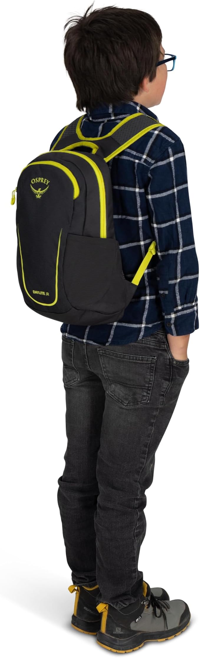 Osprey Daylite Jr. Kids' Commuter Backpack, Black/Lemongrass
