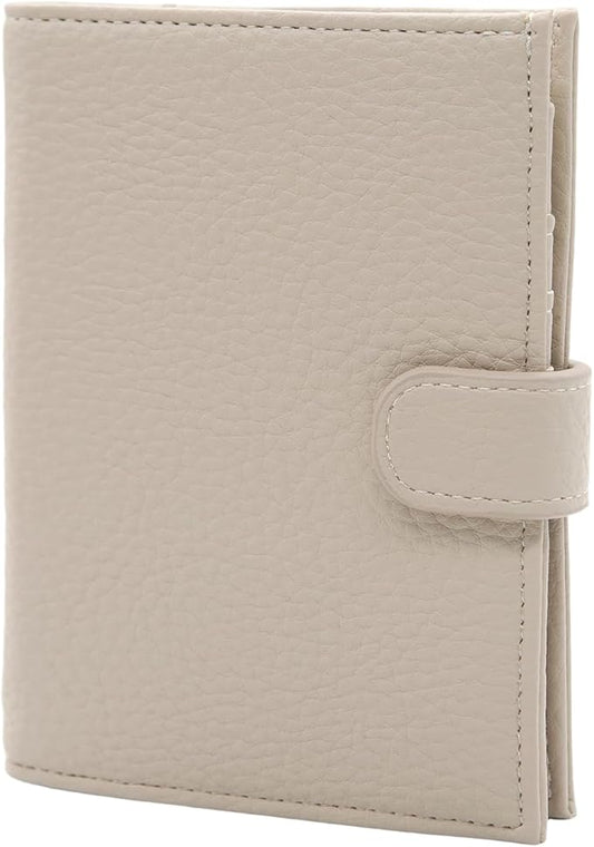 Long Keeper RFID Passport Holder Women Men PU Leather Travel Slim Wallet with Card Holders SIM Slots Zippered Coins Pocket (Grey)