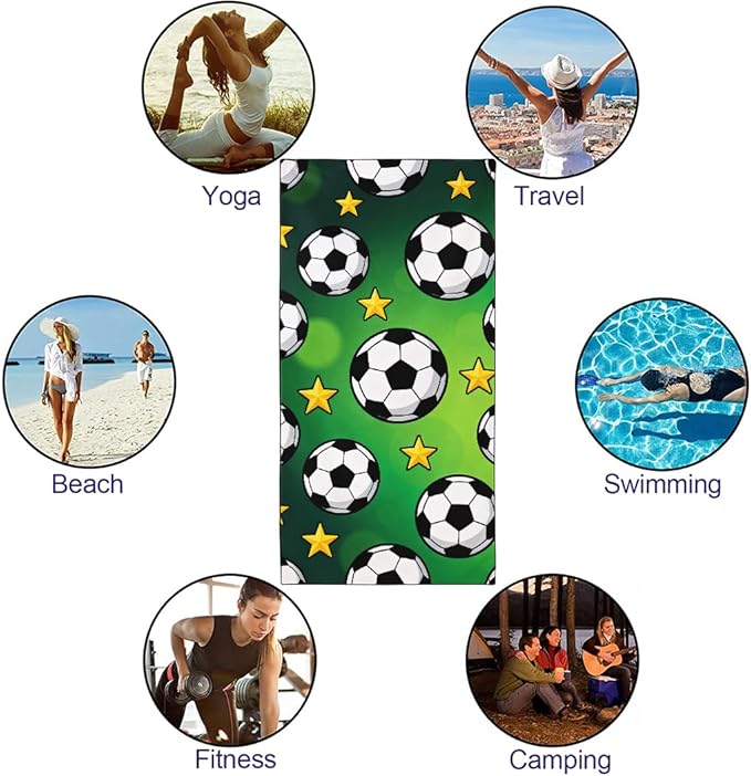 Cute Pineapple Beach Towel, 36"x72" Sand Free Quick Dry Thin Lightweight Microfiber Striped Towel Gifts for Boys