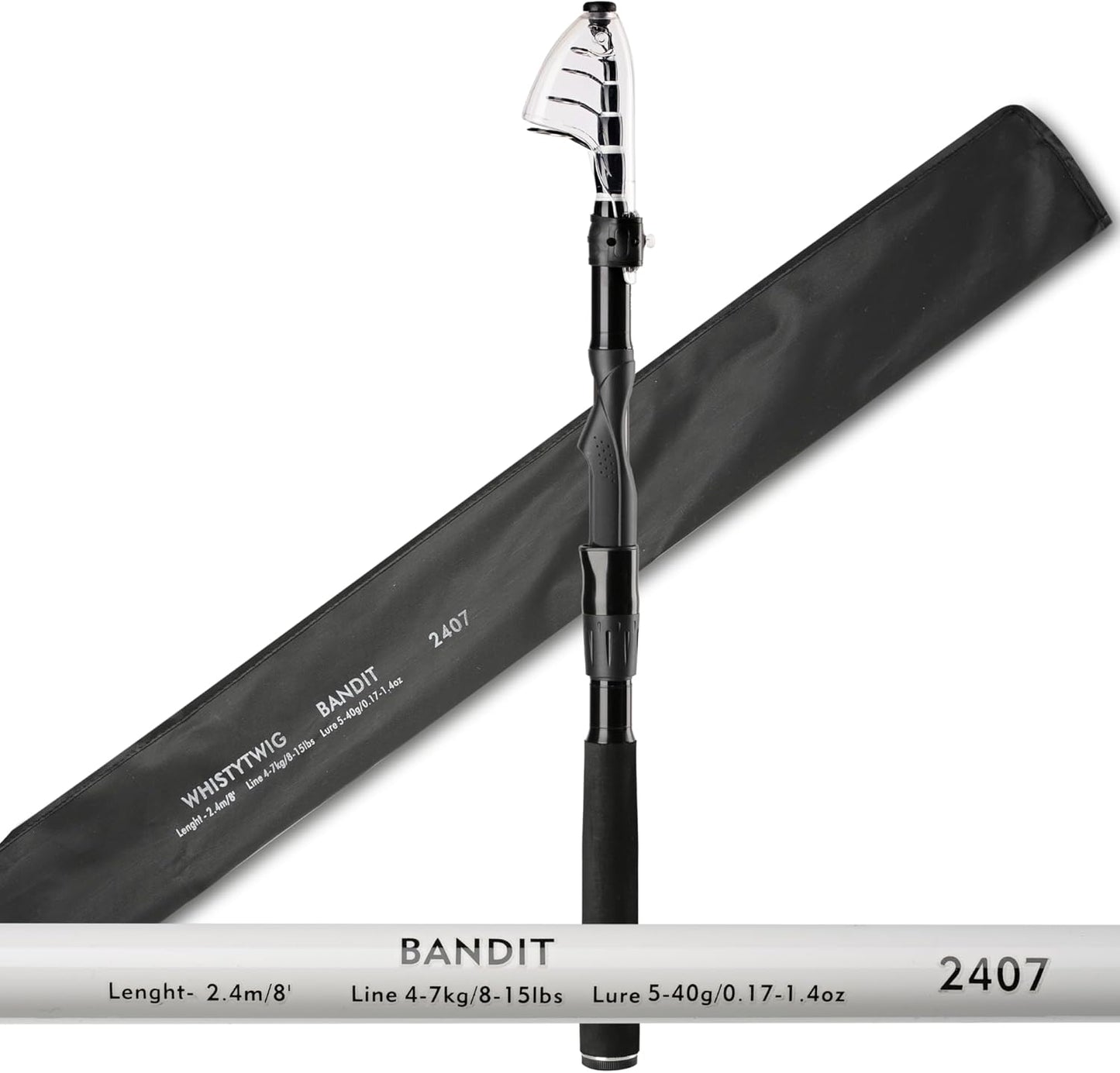 Whistytwig Telescopic Fishing Rod - Versatile Retractable Telescoping Fishing Pole, Collapsible Fishing Rod, Ideal Travel Rod