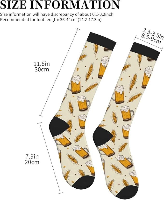 Compression Socks Knee High Circulation Support Socks For Women Men Athletic Running Work Hiking Cycling Travel