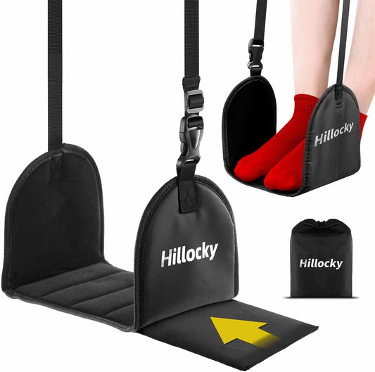 1 Pack - Foot Hammock for Plane Travel, Portable Airplane Foot Hammock with Memory Foam and Hardboard, Airplane Travel Essentials