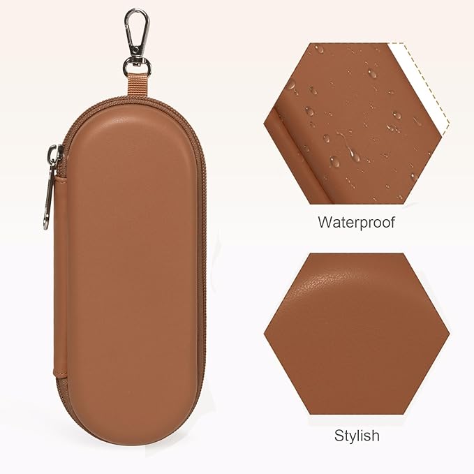 Double Eyeglasses Case, Dual Glasses Sunglasses Organizer with Zipper Closure, Eyewear Storage Box for Men Women Travel