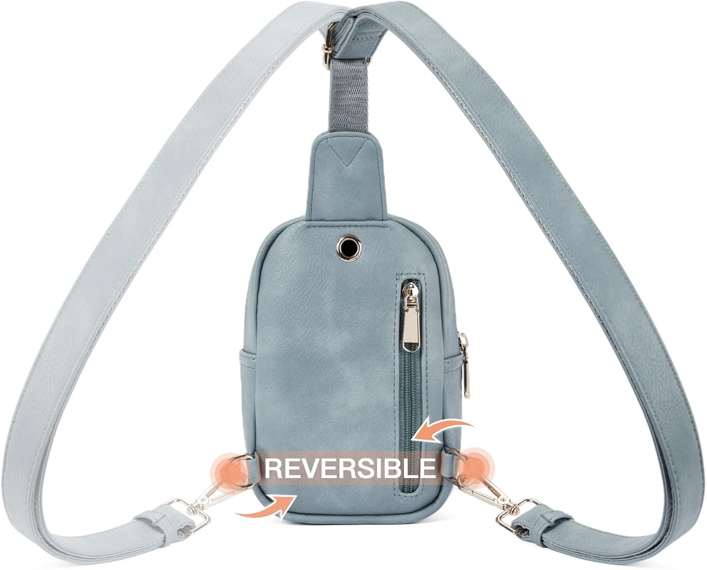 Telena Small Sling Bag for Women Leather Crossbody Fanny Packs Chest Bag for Women