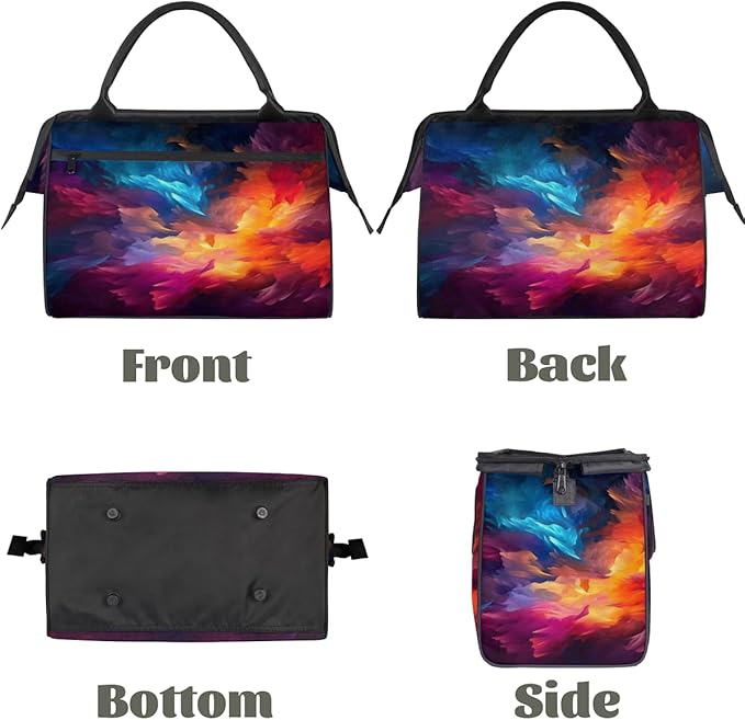 Nebula Overnight Weekender Bag for Women Men Travel Duffel Bags Waterproof Luggage Carry on Sports Yoga Gym Bag