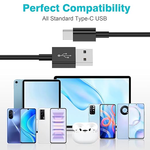 6FT iPhone 17 Car Carplay Cable, USB A to USB C Chaging Cable for iPhone 15/16/17 Pro Max, 17E/16E, air,Plus, Samsung A55/A54/A50/A15/A14/S25/S24/S23/S22,Google Pixel 9 Pro/8a Android Car Charger Cord