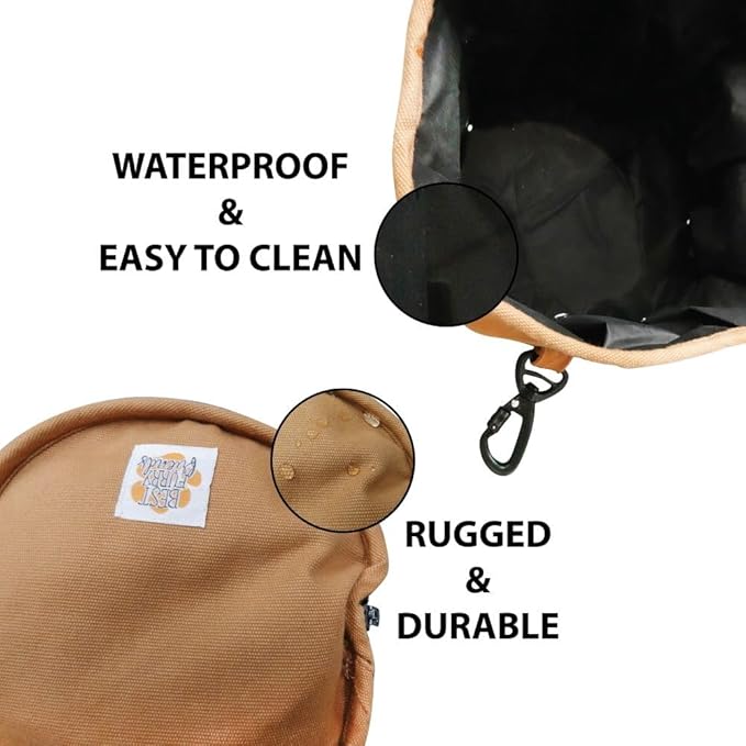 Collapsible Travel Bowl for Pets, Khaki