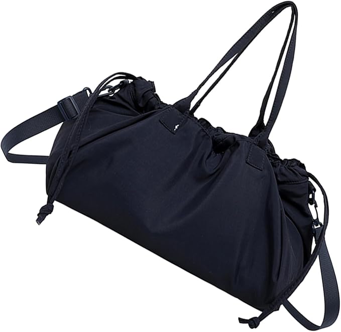 Stylish Crinkled Nylon Handbag with Adjustable Comfortable Strap and Spacious Interior Shoulder Bag for Work or Gym Use Bag