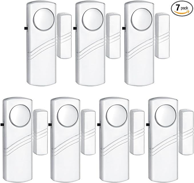 PLOJOP Security Window Door Alarm, Portable 90dB Wireless Sensor for Home & Travel Security, Easy DIY Installation, No Tools Needed (Battery Not Included)