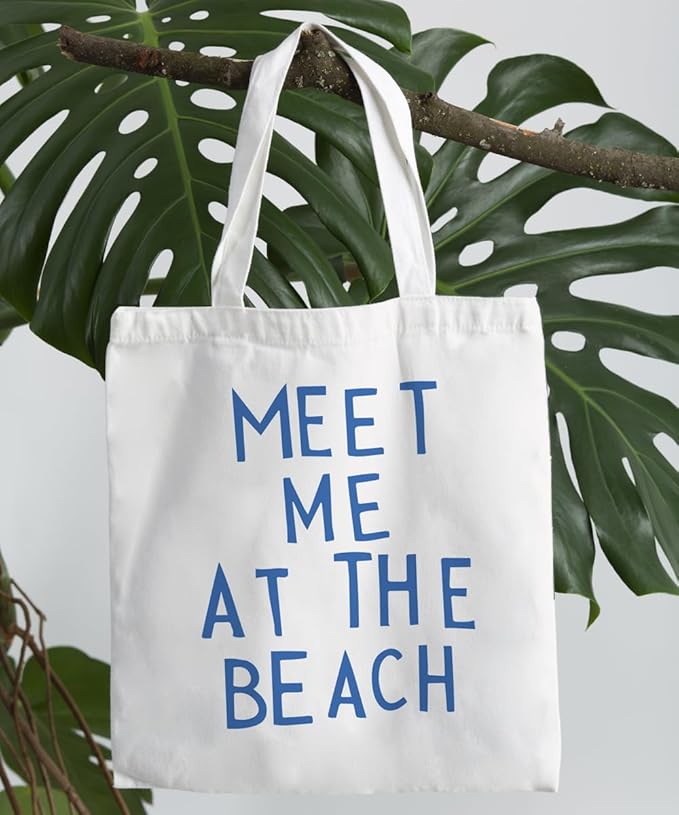 Beach Summer Canvas Tote Bag for Women Teen Girls Gifts Cute Small Travel Work Tote Bags Reusable Grocery Bags