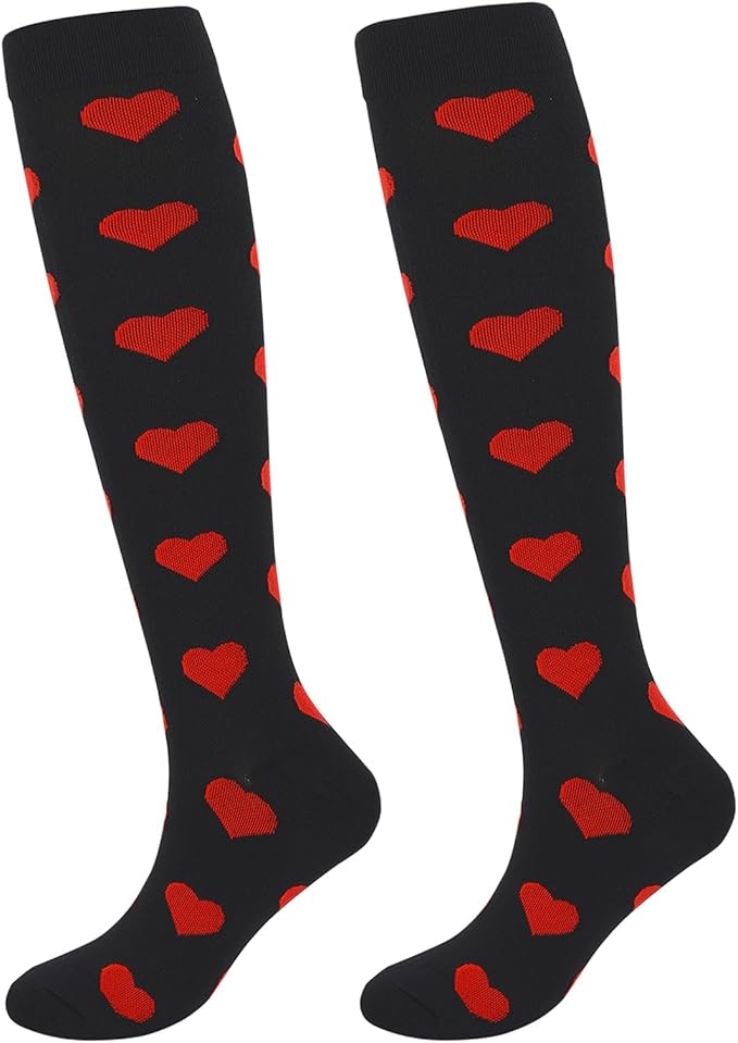 Junely Compression Socks for Women Knee High Socks for Running Nurses Pregnant Women Work Support Travel Flight Sports