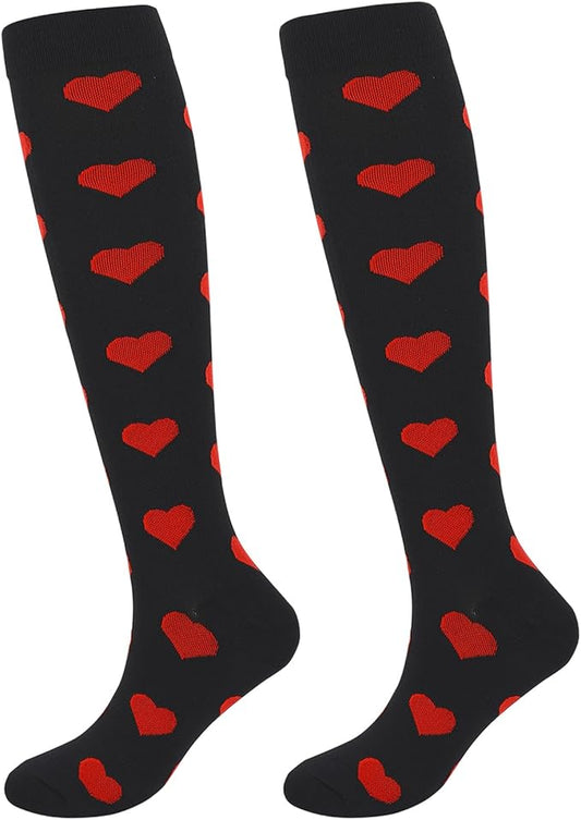 Junely Compression Socks for Women Knee High Socks for Running Nurses Pregnant Women Work Support Travel Flight Sports
