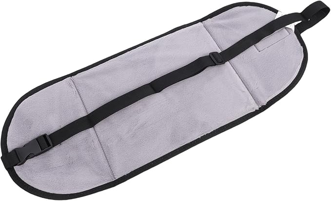 Keenso Airplane Foot Hammock, Nylon Adjustable Strap, Portable Desk Foot Rest, Relax Your Feet During Travel or Work (Black)