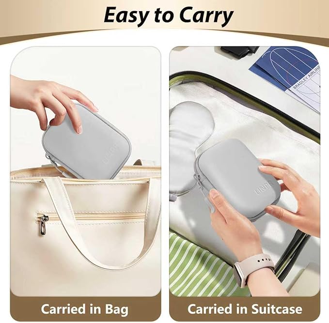Digital Camera Case for CAMKORY, KODAK PIXPRO FZ45/FZ55, Canon IXUS 285 HS, Lecran, Small Travel Compact Camera Holder with Mesh Pocket for Accessories SD Card (Grey-PU)