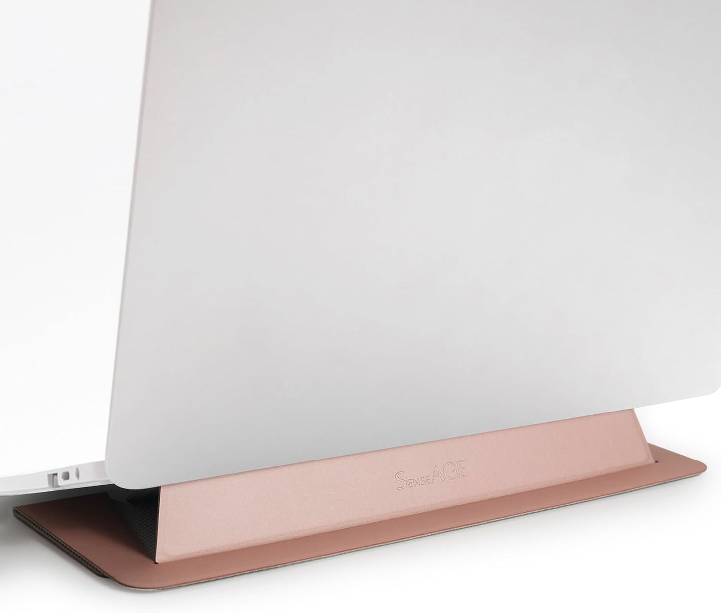 SenseAGE Laptop Stand for Desk, Office, Ergonomic Notebook Stand, Foldable & Portable Travel FlatStand, Lightweight, Anti-Slip, Compatible with MacBook Air, Pro, and Up to 15.4" Laptops (Dusky Rose)