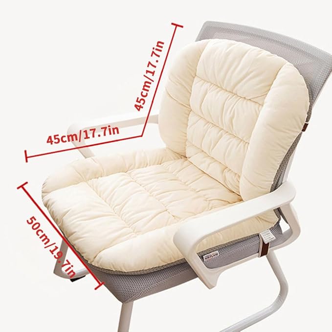 Desk Chair Cushion with Removable Cover, Office Chair Seat Cushion with Back Support, 90x50cm