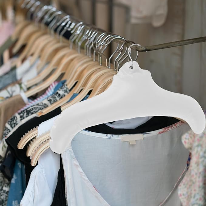 BESTOYARD Inflatable Clothes Hanger for Travel - Portable PVC Blow up Hanger for Drying Wet Clothes and Space-Saving Closet Organization Compact Folding Design 3 Pack