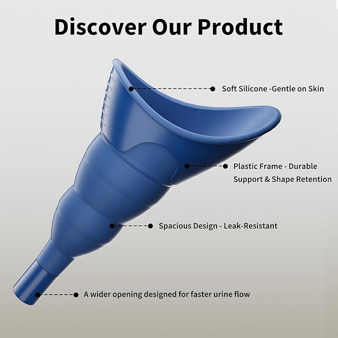PFP Female Urination Device - Female Urinals for Women with Storage Pouch, Pee Funnel for Women Travel Companion for Outdoor & Surgery, Female Urinal Perfect for Hiking, Camping, Travel