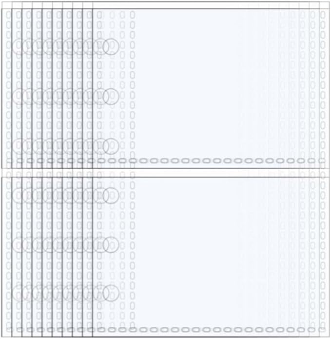 40 Sheets A7 Binder Sleeves Clear Page Protectors 2.6''x2.3 2 Pockets Plastic Photo Album Refill for 6 Ring Binder Cards Cash Photocards