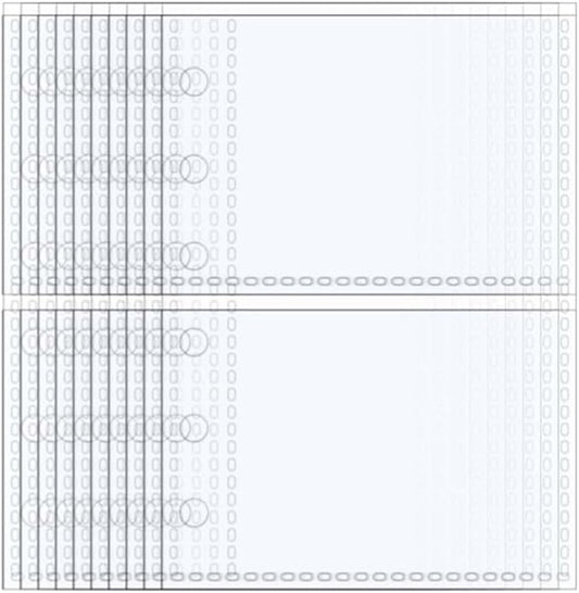 40 Sheets A7 Binder Sleeves Clear Page Protectors 2.6''x2.3 2 Pockets Plastic Photo Album Refill for 6 Ring Binder Cards Cash Photocards