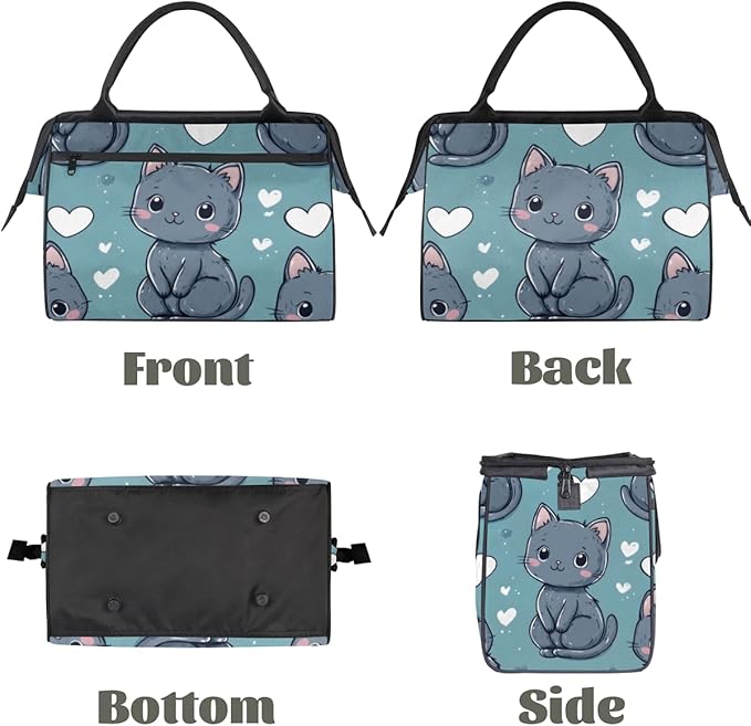 Cute Cat Pattern Overnight Weekender Bag for Women Men Travel Duffel Bags Waterproof Luggage Carry on Sports Yoga Gym Bag