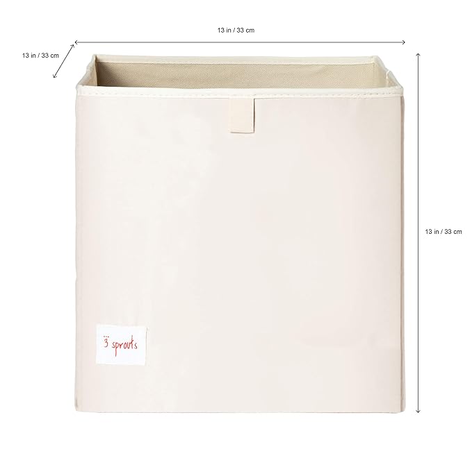 3 Sprouts Toy Storage Organizer: Toy Box Cube Organizer for Playroom, Nursery - Foldable Storage Bin - Rhino
