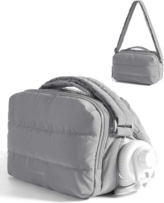 BAGSMART Lightweight Crossbody Bags for Women, Quilted Puffer Shoulder HandBags with Adjustable Strap for Travel