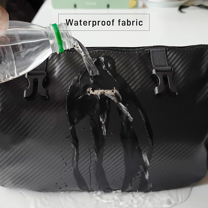 Small Sports Bag Waterproof Ultra-Light Gym Duffle for Men & Women Compact Mini Crossbody Bags, Perfect for Running, Travel & Light Gym (black-woven)
