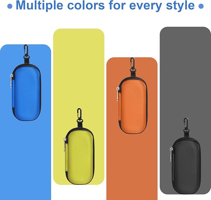 Bukere Double Eyeglasses Case with Adjustable Slots, EVA Hard-shell Travel Dual Glasses Sunglasses Organizer for Men Women
